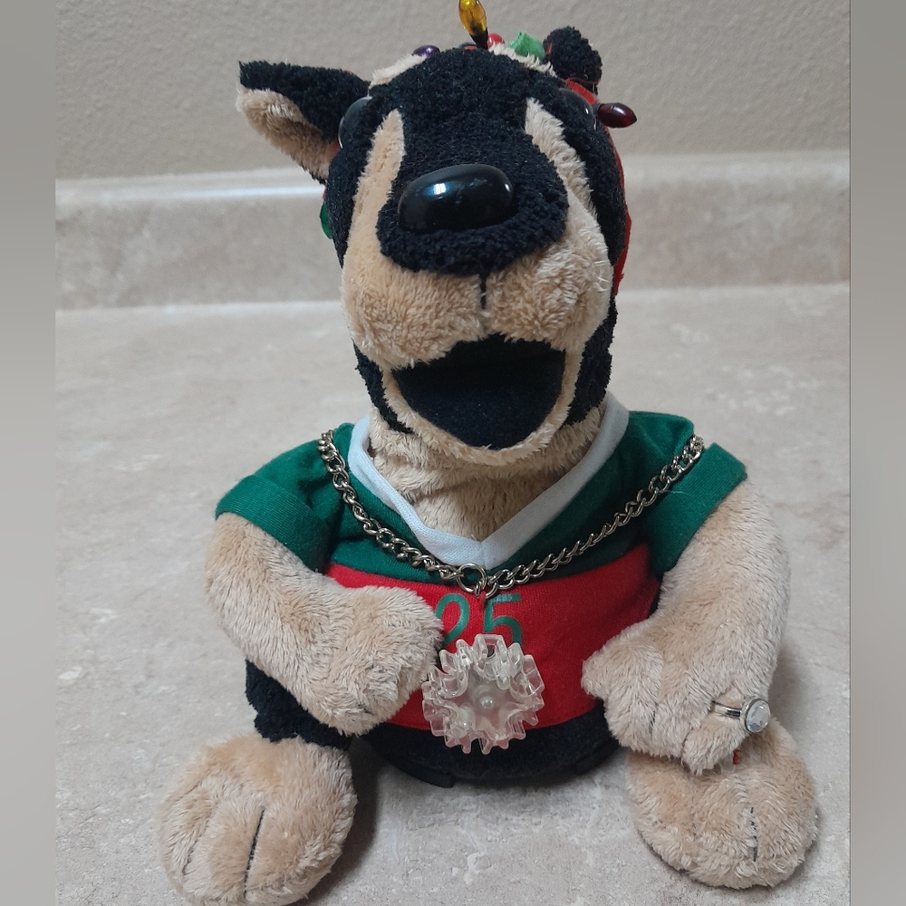 Christmas Dancing Doberman "Jingle Bells"(Works Great!) Size:OS Gemmy Industries